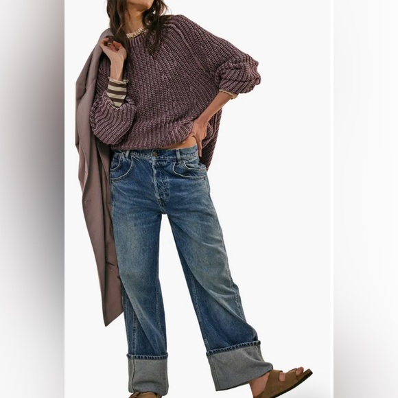 𝓯𝓹 Free People ~ Take Me Home Cotton Sweater in 🍒 Cherry - Picture 15 of 15